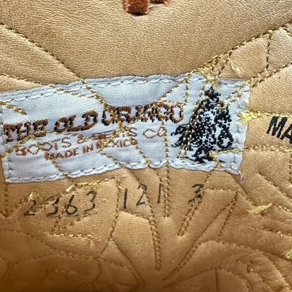 Old Gringo Wyoming Tooled Brown Leather Short Cowgirl Cowboy Western Boots 7.5 - Picture 8 of 16